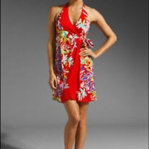 Nanette Lepore Hula Gal Tropical Wrap Dress
